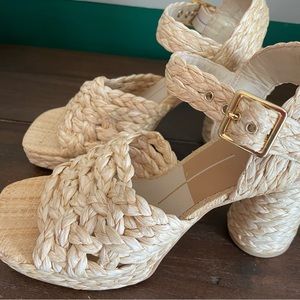 Dolce Vita braided raffia heels